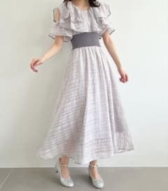 MAJESTIC LEGON ダブルカラーコルセットワンピース S グレーのサムネイル