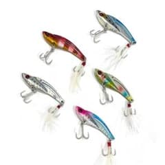 メタルバイブ 10g 5個入り レーザー反射 バイブレーションルアーセットのサムネイル
