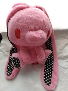 Thumbnail of 凡庸うさぎ ピンク:耳内側に水玉(ドット柄)うさぎ