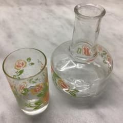 石塚ガラス製レトロ 花柄 ガラス製 デキャンタ グラスセットのサムネイル