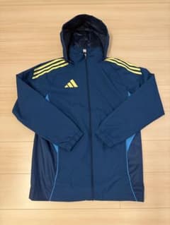 adidas フード付きウィンドブレーカー ネイビーのサムネイル