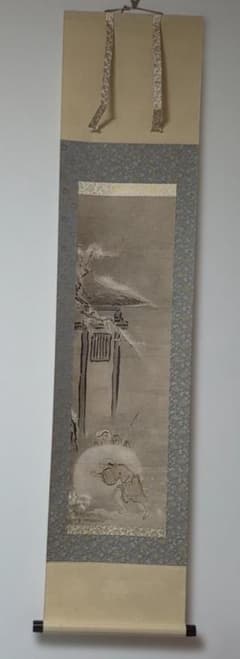 掛軸 光頼雪鼓之図 光頼(山楽) 筆 掛軸 光頼雪鼓之図 光頼(山楽) 筆 | Mercari
