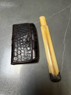 骨董品　アンティーク品　煙草入れ　根付　古物　時代物　コレクション 煙管筒 煙草入れ 骨董品 時代物 - メルカリ