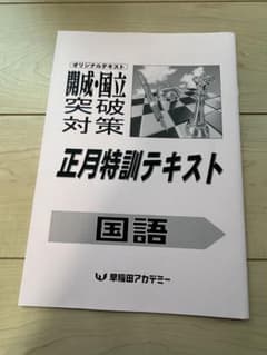 早稲田アカデミー 開成・国立突破対策 正月特訓テキスト 国語 2026年度用のサムネイル