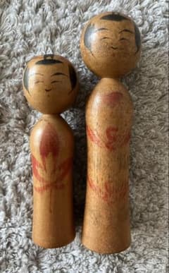 伝統こけし 高橋武男作 鳴子系 ビンテージ 2本セット - メルカリ