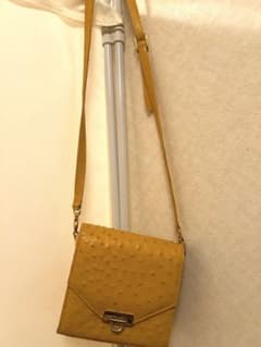 オーストリッチ ショルダーバッグ イエローのサムネイル