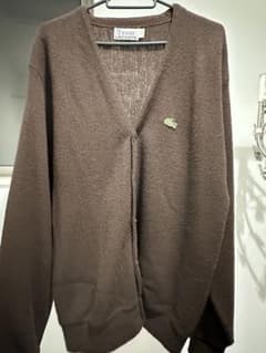 （本日最終日クリスマスセール中）LACOSTE ブラウン カーディガン Lのサムネイル