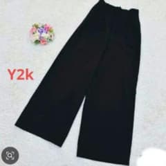 archives y2k フレアワイドパンツ ブラック 黒　ギャル