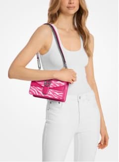 新品同様☆Michael Kors☆ゼブラ柄ショルダーバッグ☆ピンク - メルカリ