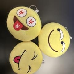 顔スタンプぬいぐるみ 3個セット