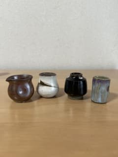 [Antique] Miniature Ceramic Jar Toothpick Holder (Set of 4)