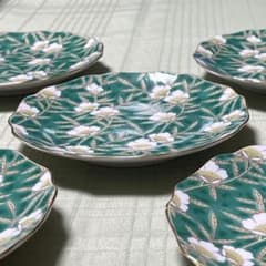 有田焼 明宝窯 第一陶器 緑彩山茶花 小皿5枚 箱なし - メルカリ