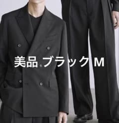 WYM LIDNM 黒 M HIGH TWIST PE DOUBLE SUIT