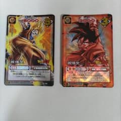 【美品】ドラゴンボールカードゲーム旧　孫悟空　キラ２枚組 D-51.D-156のサムネイル
