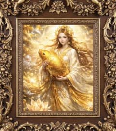 《金流招来》光を纏う神域の絵 【開運女神像】のサムネイル