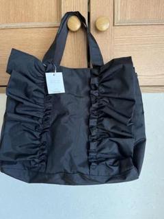 お値下げ依頼♡レア♡ SURFINIA サフィニア フリルトートバッグ♡ブラック お値下げ依頼♡レア♡ SURFINIA サフィニア フリルトートバッグ