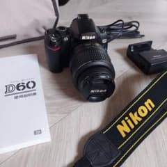 ニコン 一眼レフカメラD60 18-55mm 3.5-5.6G ちょっと難あり - メルカリ