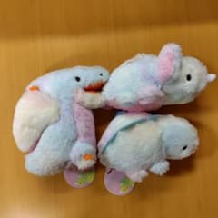 ふわゆめ恐竜　ぽってりお手玉レインボーぬいぐるみ　３個セット