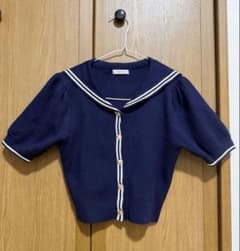 INGNI セーラーカラー 半袖 ニット カーディガンのサムネイル