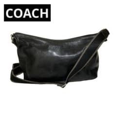 COACH 黒 レザー ショルダーバッグのサムネイル
