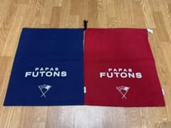 【美品】Papas パパス 巾着 小物入れ 赤 青のサムネイル