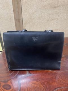 PRADA プラダ レザー ハンドバッグ ブラックのサムネイル