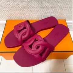 専用出品　HERMES　アロハサンダル　ローズのサムネイル