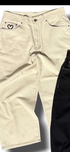 か*き様 NOTDYED SuperBaggyDenim アイボリー 完売品 再のサムネイル