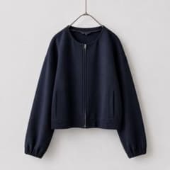 ANAYIアナイ 夏物薄手ボリュームスリーブジップアップブルゾン 