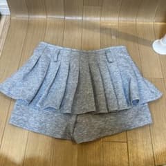 グレー プリーツ ミニスカート キュロットのサムネイル