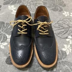 美品✨ロッキングシューズ フットモンキー 本革 US9 27㎝〜27.5㎝ 紺色 