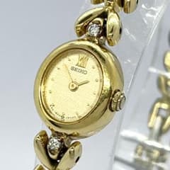 新品電池 SEIKO 8Pダイヤ ブレスウォッチ 1E20-6050 ゴールド - メルカリ