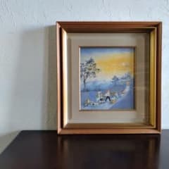 藤田三歩 「メルヘンの詩」夕べの絵日記 色紙絵 木製額装 藤田三歩 「メルヘンの詩」夕べの絵日記 色紙絵 木製額装 - メルカリ