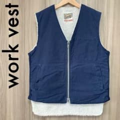 WORK HORSE カナダ製　ワークベスト　ボア　海外古着　ビッグサイズのサムネイル
