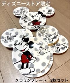 【ディズニーストア限定】ミッキー＆ミニー メラミンプレート 3枚セットのサムネイル