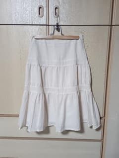 MELS メルス 生成ティアードスカート フレアスカート M 美品のサムネイル