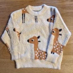 小鹿柄フワフワセーター 120cmのサムネイル