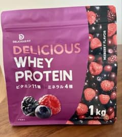 DELICIOUS FIT ホエイプロテイン ミックスベリー風味 1kgのサムネイル