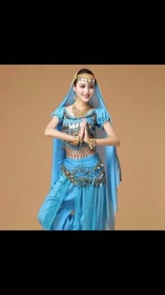 ハロウィン コスプレ 踊り子  アニメ 女性 衣装 新品 水色のサムネイル