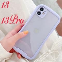 iPhone 13 13Pro 케이스 퍼플 렌즈 커버 스트랩 홀