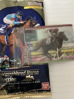 サラブレッドホースコレクション　オルフェーヴル　サイン　金箔押し　池添ジョッキーのサムネイル