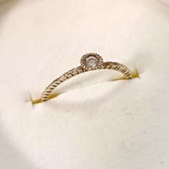 cui-cui キュイキュイ 9号 ダイヤモンド リングK10YG - メルカリ