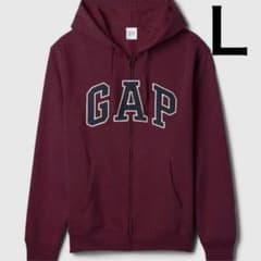 完売　人気　新品タグ付き　GAPリラックスロゴパーカー 　タスカンレッド　Ｌのサムネイル