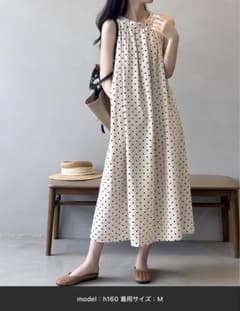 新品】MAISON DE THERESE ノースリーブ ドットワンピース M - メルカリ