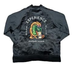 Black Weirdos Satin Jacket スカジャン XL 唾奇 - メルカリ