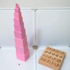 モンテッソーリ　ピンクタワー円柱さしセットのサムネイル