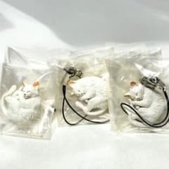 네이처 테크니 컬러 MONO 고양이 자석 스트랩 흰 고양이 새끼 고양이 3 개
