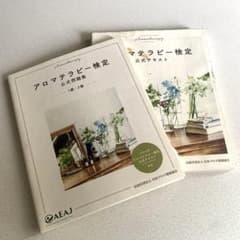 アロマテラピー検定 公式テキスト・問題集　セット　汚れ、使用感あり　受験用のサムネイル