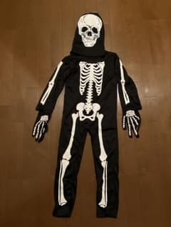 ハロウィン コスプレ ガイコツ 子供用 100〜110cmのサムネイル