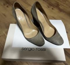 Sergio Rossi suede pumps, beige, size 37, with original box.